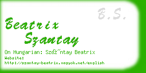 beatrix szantay business card